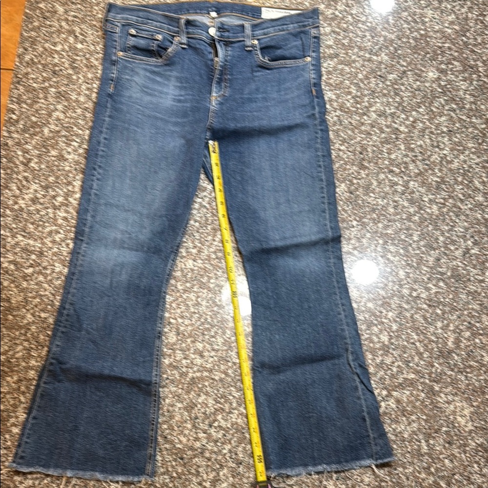 Rag & Bone Flare fringe Women's Blue Jeans Sz 32